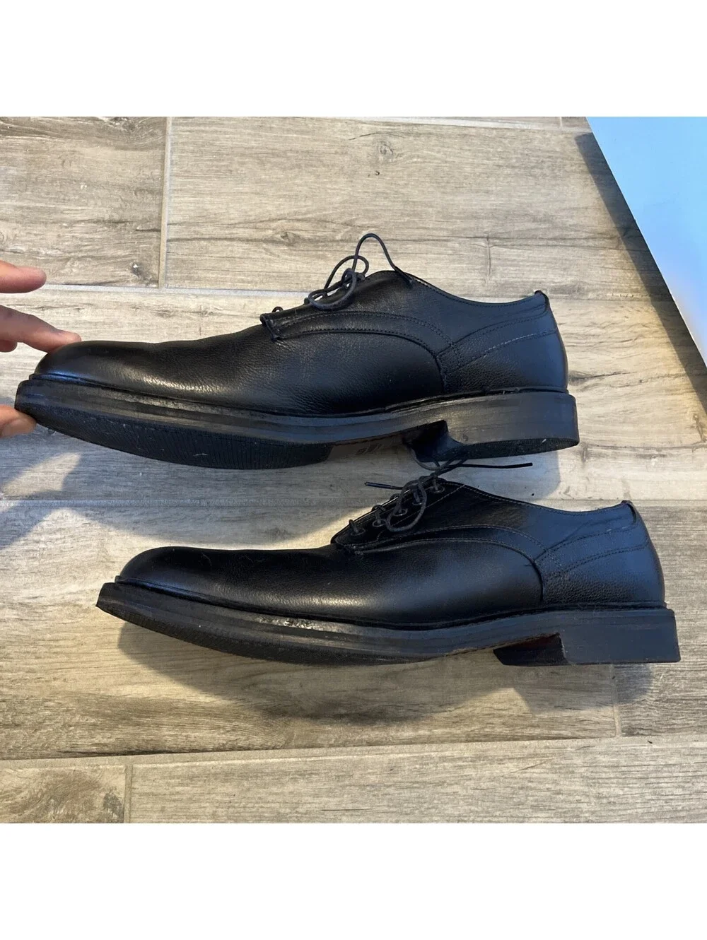 ALLEN EDMONDS CYRUS MENS BLACK DRESS OXFORD SHOES SIZE 12D VGC